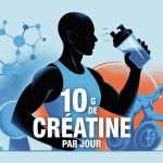 10g de creatine par jour en illustration vectorielle moderne