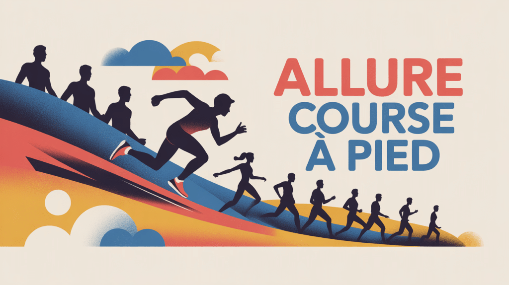 allure vitesse, course à pied, coureur stylisé, gestion du rythme