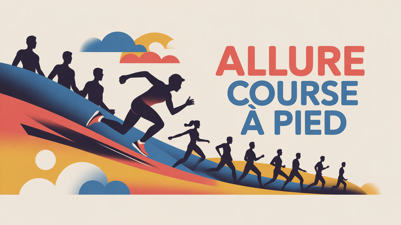 allure vitesse, course à pied, coureur stylisé, gestion du rythme
