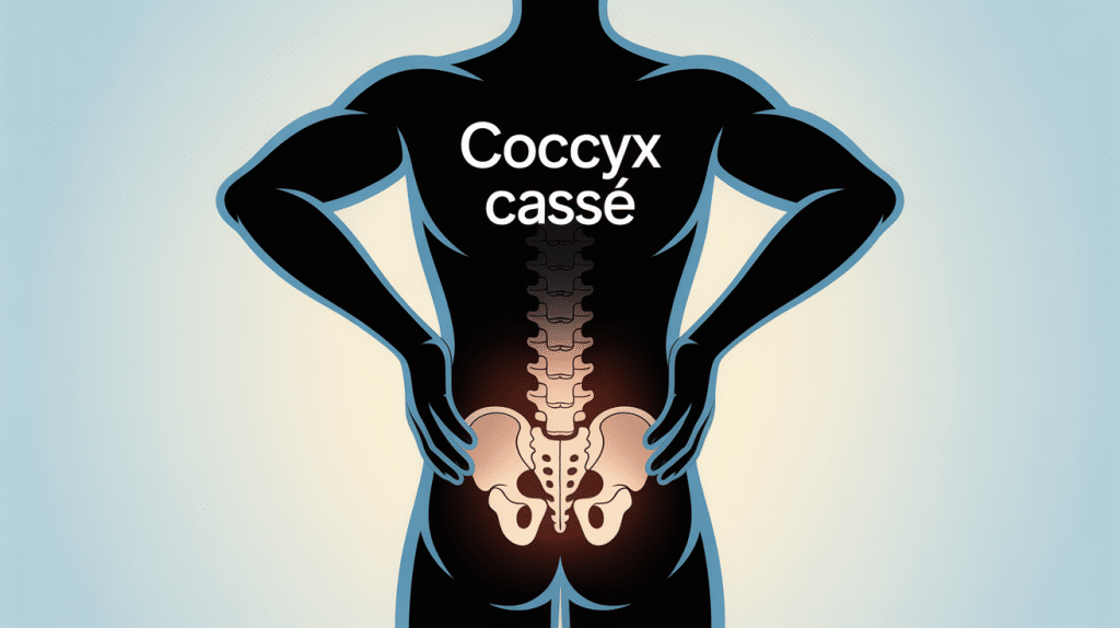illustration coccyx cassé peut on marcher zone lombaire