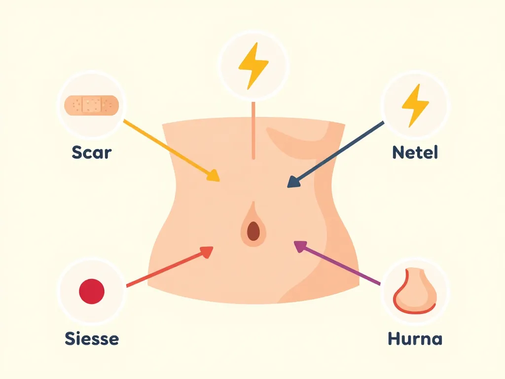 principales causes douleur nombril 1 mois après coelioscopie