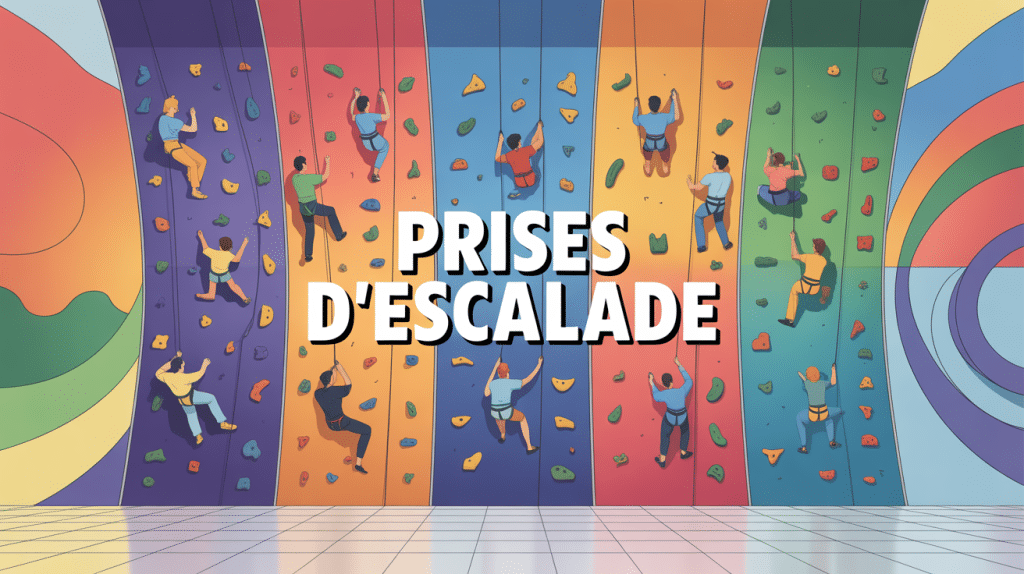 escalade pris sur mur d'escalade en salle et maison