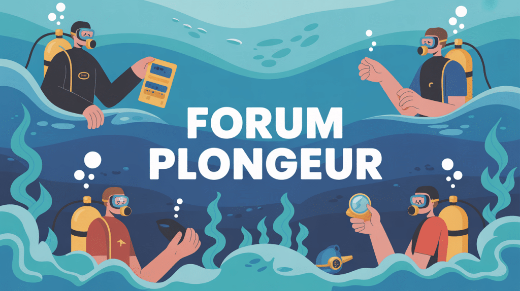forum plongeur illustration vectorielle communauté plongée