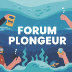 forum plongeur illustration vectorielle communauté plongée