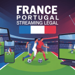 illustration france portugal streaming légal football sur écrans