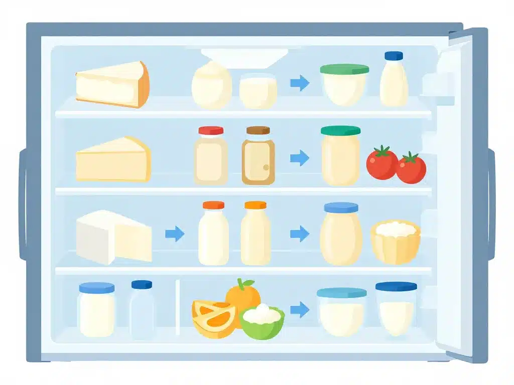 conservation fromage blanc périmé pas ouvert dans le frigo