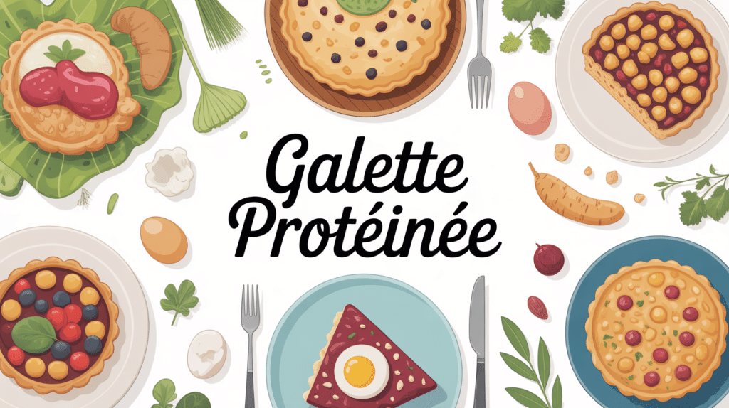 galette proteine sur table avec ingrédients naturels