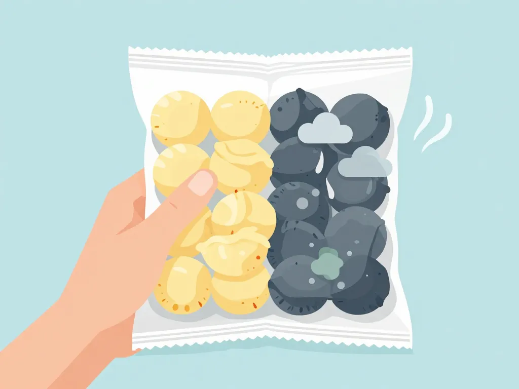 Inspection gnocchi périmé repérer signes visuels et sensoriels