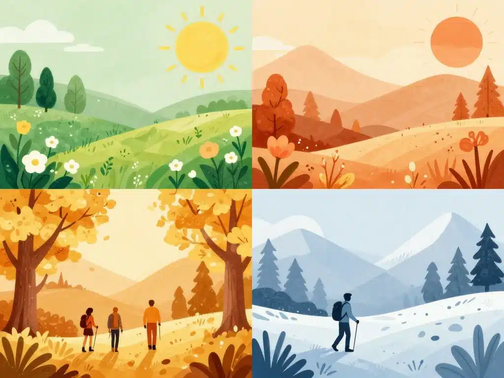 gr 51 durée illustration saisons randonnée