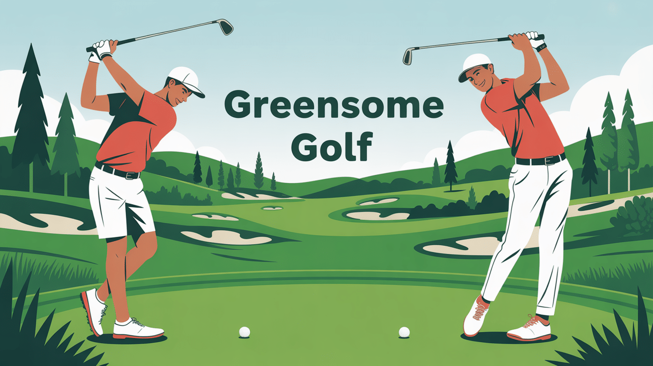 illustration greensome golf équipe stratégie