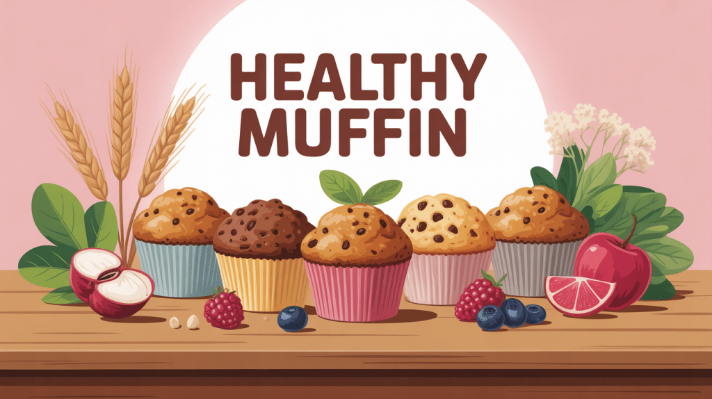 healthy muffin table ingrédients naturels