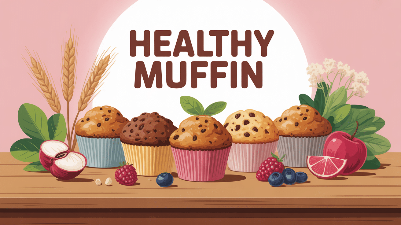 healthy muffin table ingrédients naturels
