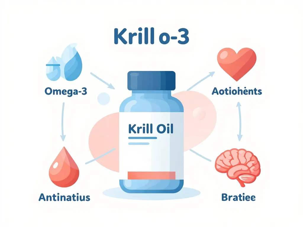 huile de krill et perte de poids, schéma composition, bénéfices santé