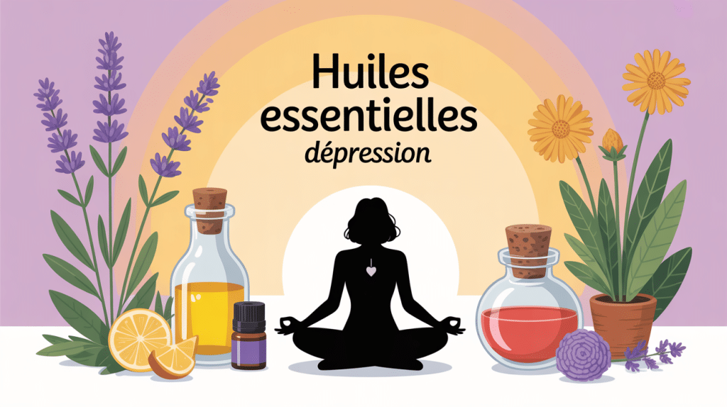 huile essentielle depression illustration soutien émotionnel