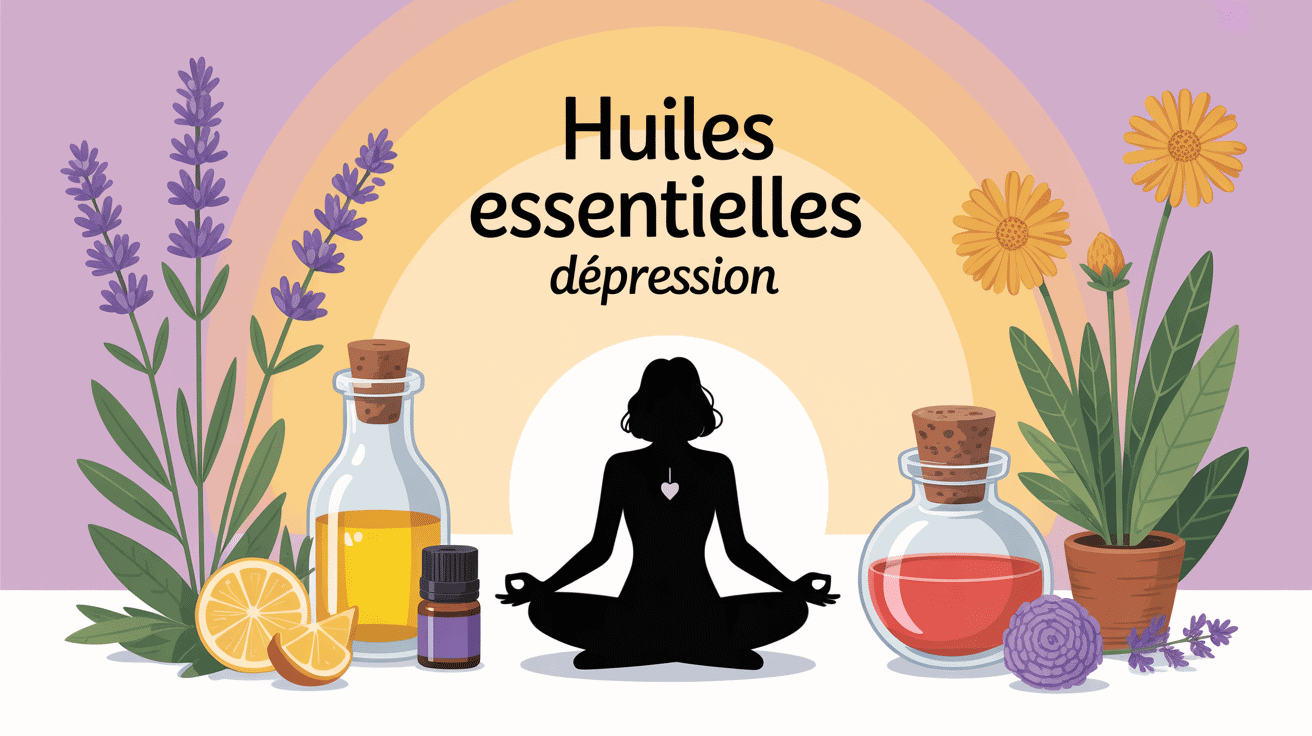 huile essentielle depression illustration soutien émotionnel