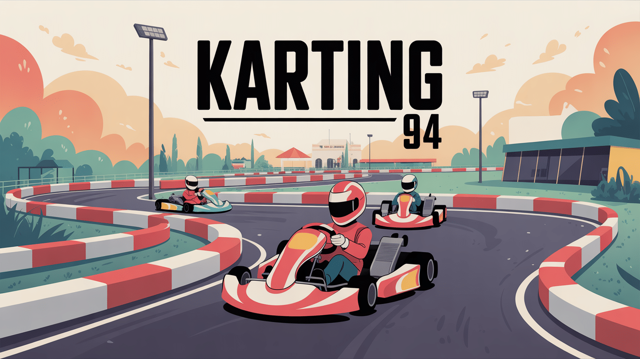 Illustration karting 94 piste dynamique Val-de-Marne
