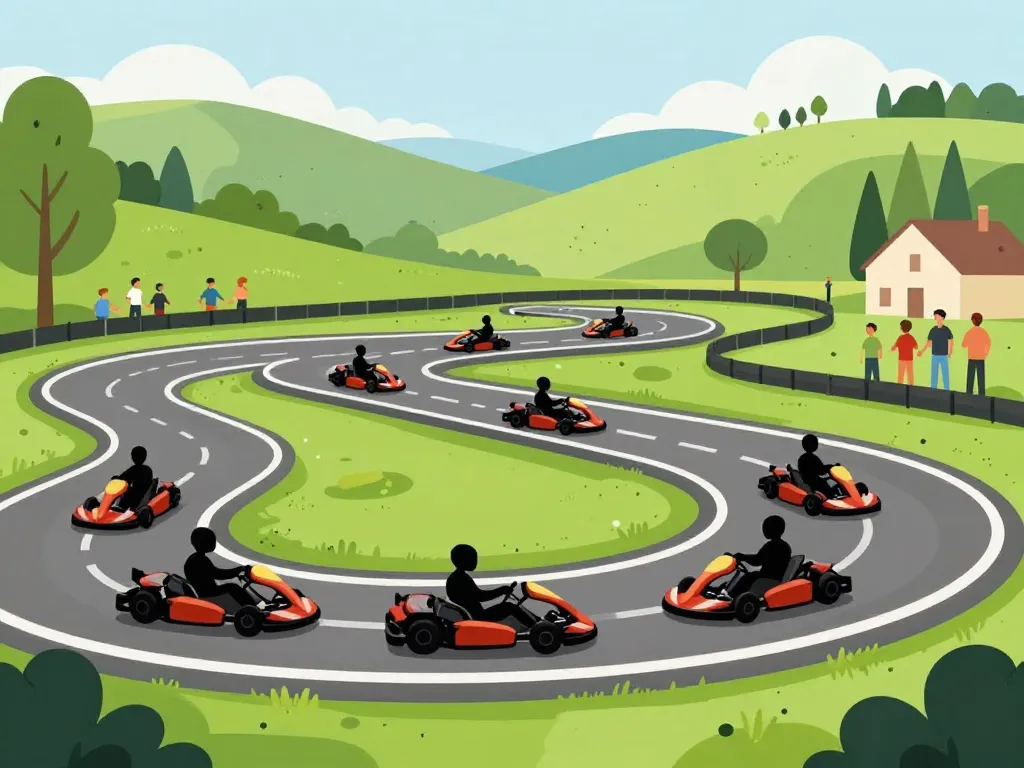 vue circuit karting pageas campagne Limoges