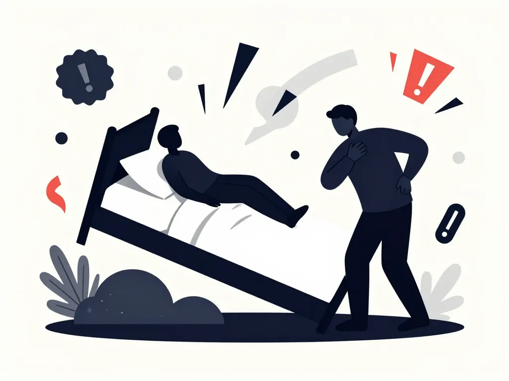 lit incliné danger risques et inconfort visuel