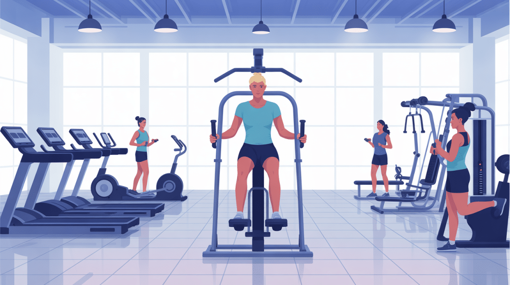 machine pour le dos salle de sport illustration