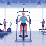 machine pour le dos salle de sport illustration