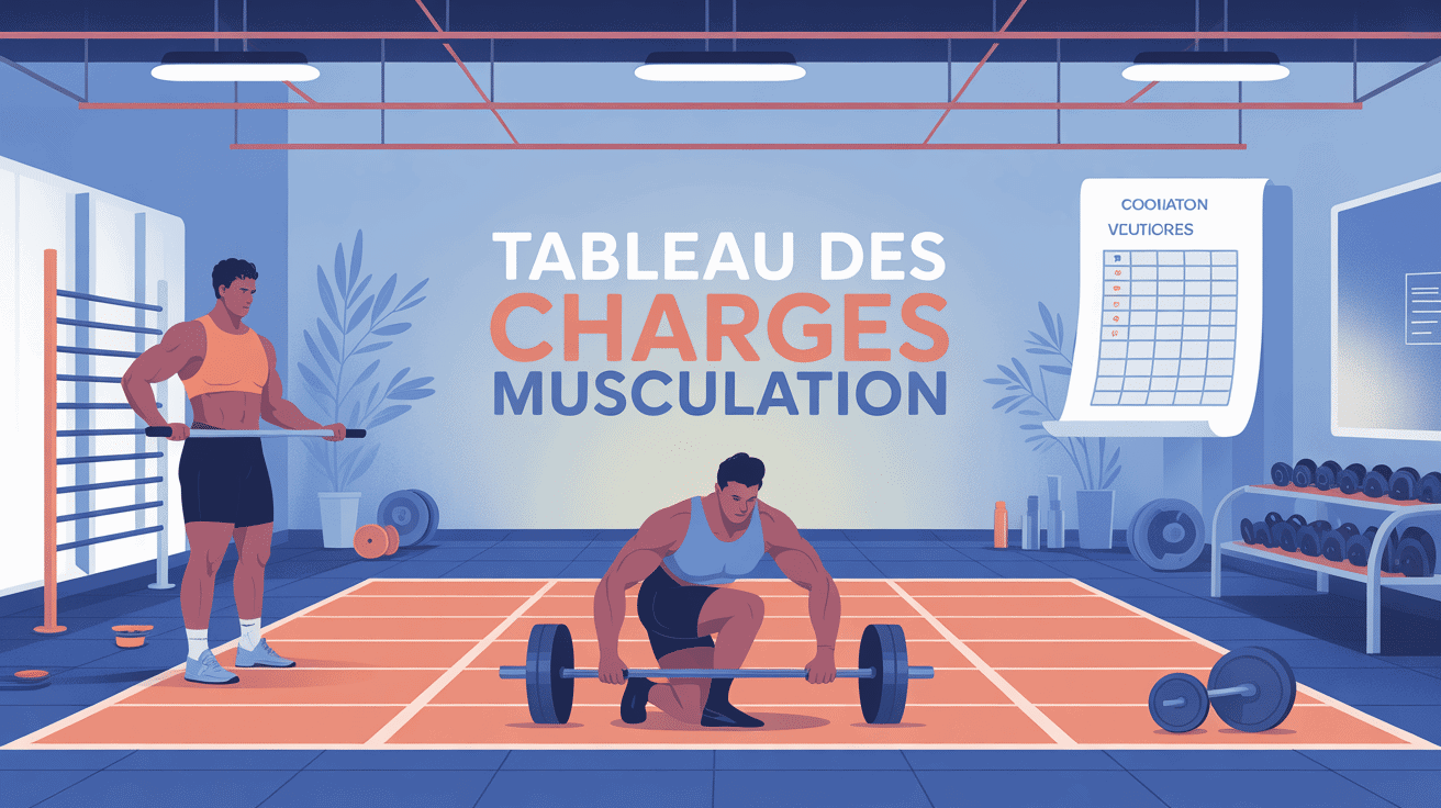 musculation tableau des charges illustration salle de sport