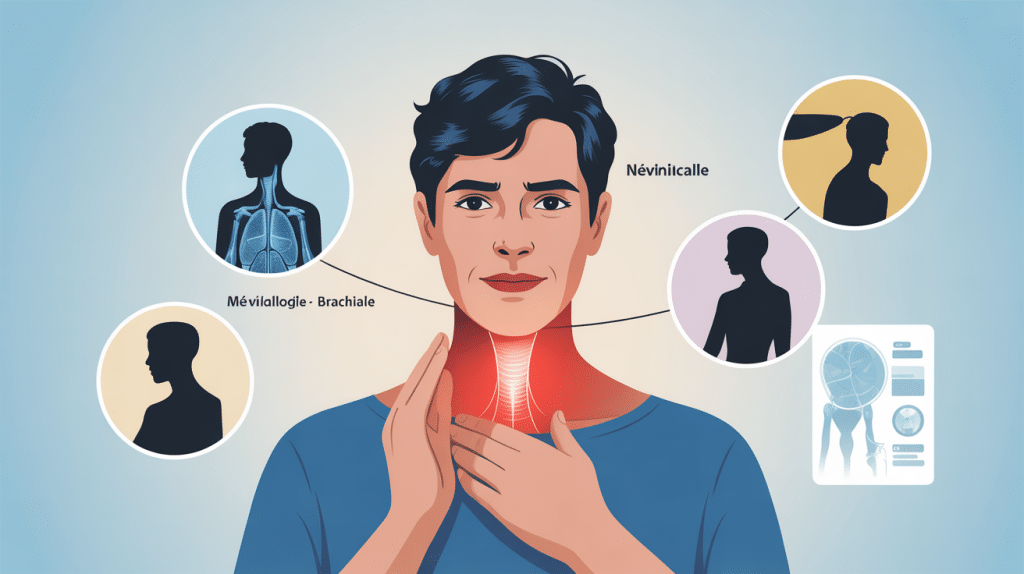 illustration informative névralgie cervico-brachiale cancer symptômes