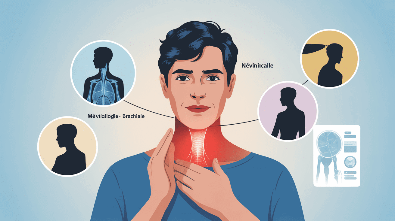 illustration informative névralgie cervico-brachiale cancer symptômes