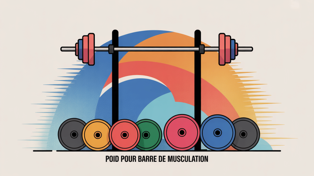 poid pour barre de musculation barre et disques illustration