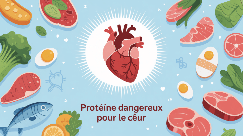 illustration santé cardiovasculaire et proteine dangereux pour le cœur