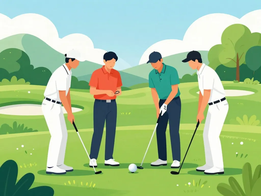 scramble golf illustration format et jeu d'équipe