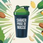 illustration shaker prise de masse avec ingrédients naturels