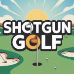 illustration shotgun in golf joueurs parcours collectif