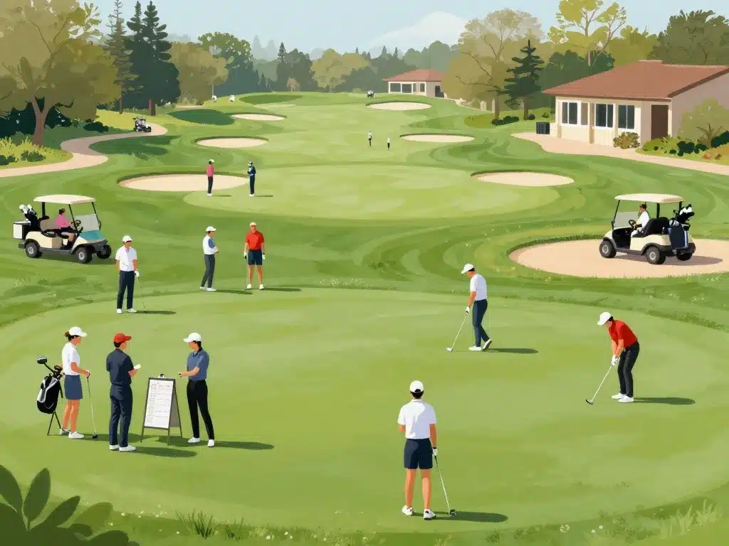 organisation shotgun in golf etiquette joueur club