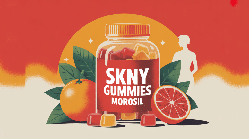 Illustration SKNY Gummies Morosil composition, orange sanguine et minceur