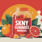 Illustration SKNY Gummies Morosil composition, orange sanguine et minceur