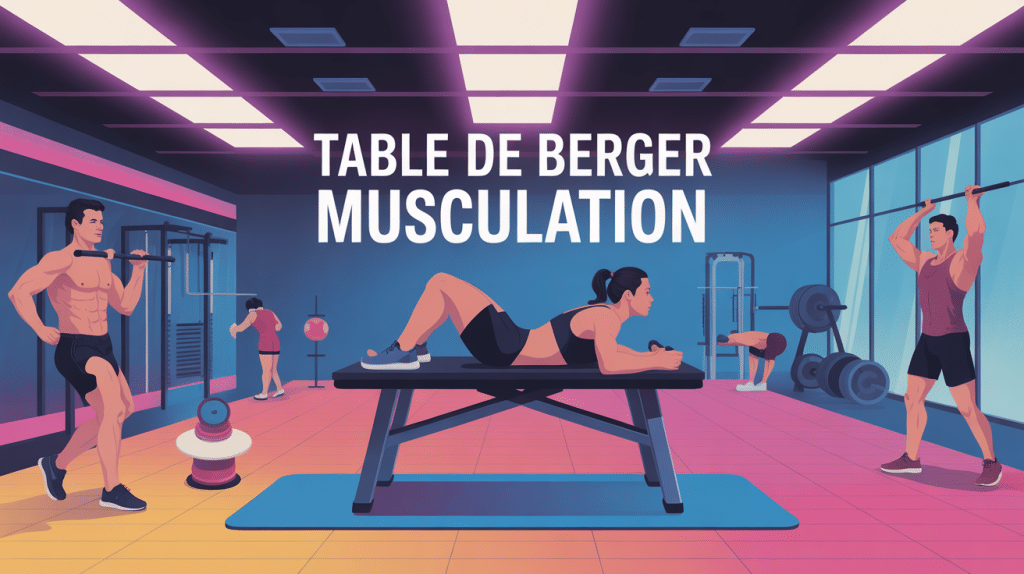 illustration table de berger musculation salle lumineuse sportive