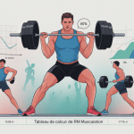 tableau calcul rm musculation graphique et athlètes