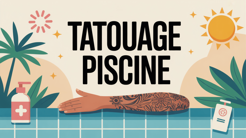 Illustration précautions tatouage piscine