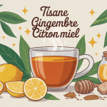 tisane gingembre citron miel bienfaits tasse fumante ingrédients