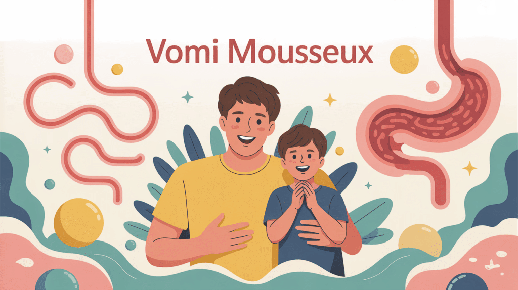 vomi de la mousse adulte enfant digestion