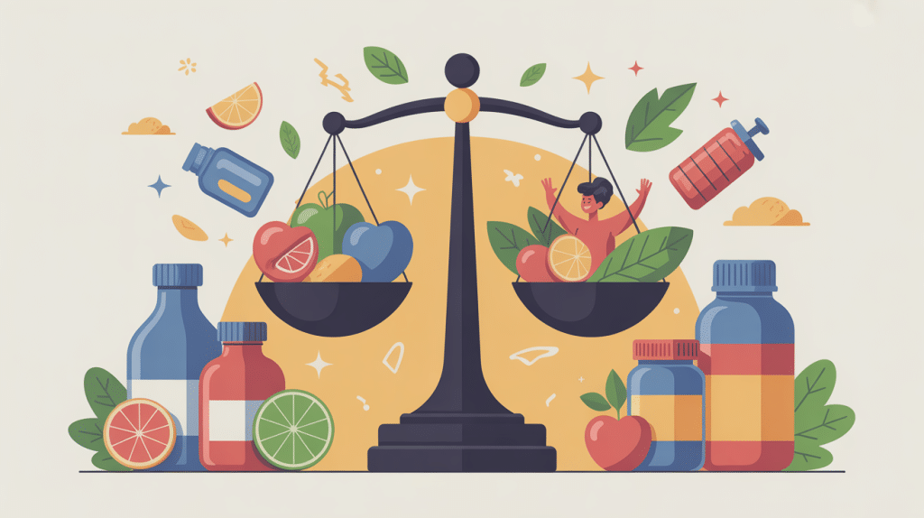 complement alimentaire prendre du poids illustration vecteur