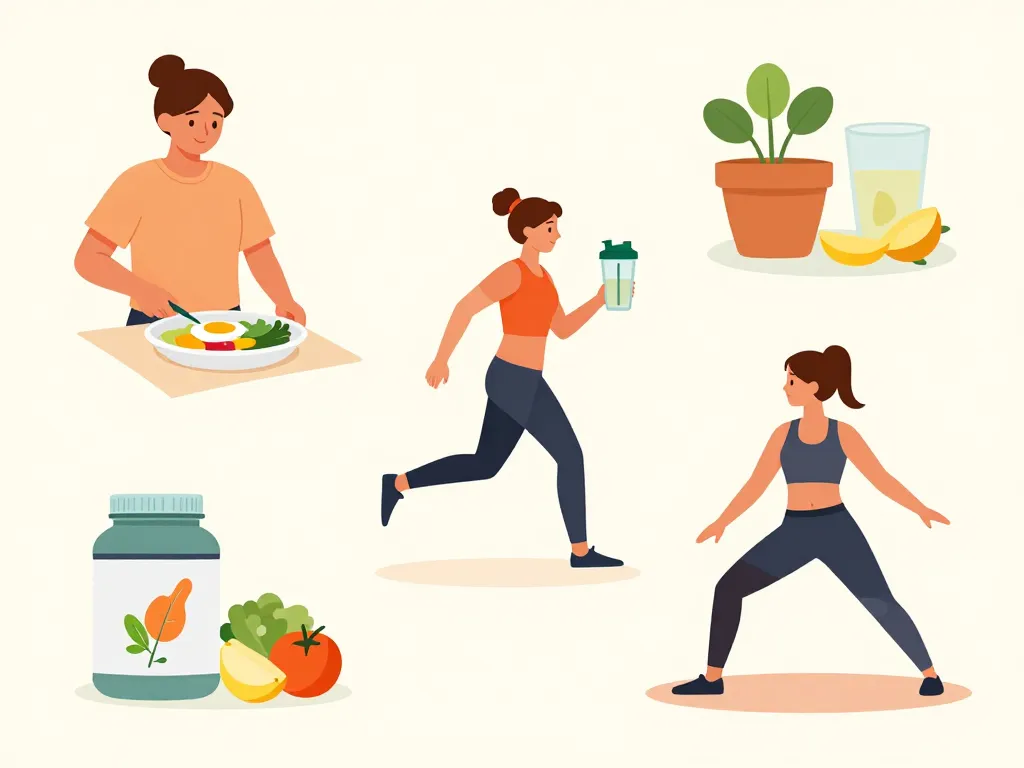 Routine saine complément alimentaire prise de poids, préparation shaker