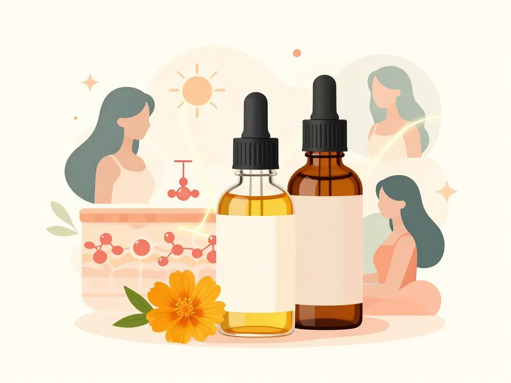 onagre et bourrache bienfaits peau hormones illustration