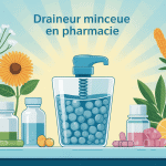 Draineur minceur efficace en pharmacie, plantes médicinales, silhouette pharmacie