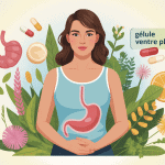 Illustration gelule pour ventre plat silhouette bien-être