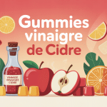 Illustration gummies vinaigre de cidre centrale