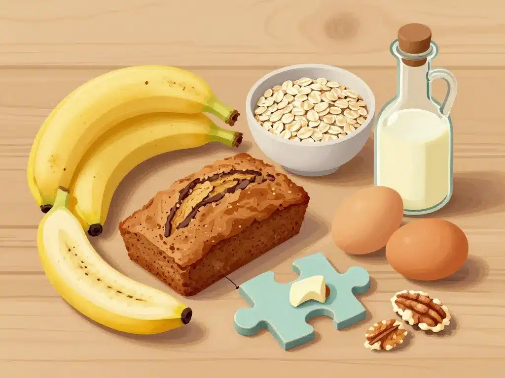 Ingrédients principaux banana bread sportif