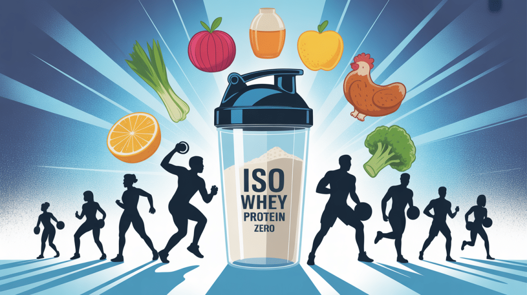 scène sportive shaker iso whey protein zero nutrition