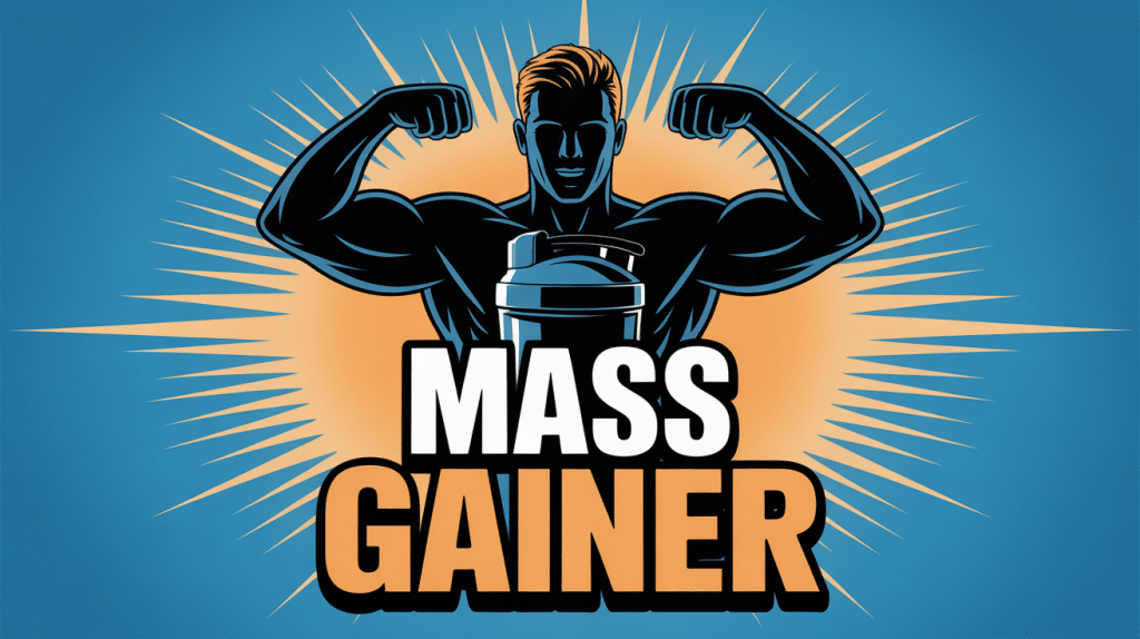 mass gainer mass gainer illustration sportive