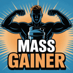 mass gainer mass gainer illustration sportive